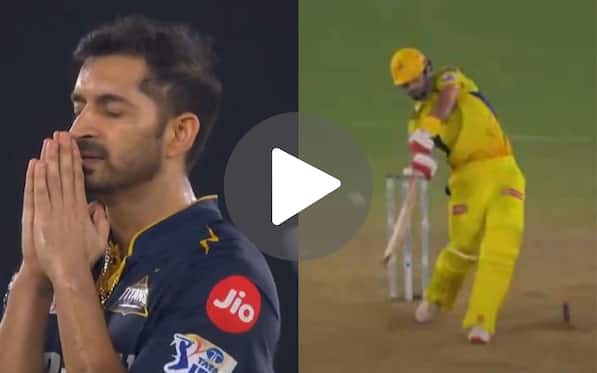 [Watch] Mohit Sharma Unleashes 'Secret Knuckle Ball' To Send Back Dangerous Mitchell Back